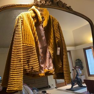 NWT Anthropologie Faux Fur Jacket